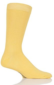 SockShop Mens Colour Burst Plain Bamboo Socks with Smooth Toe Seams Pack of 1 Hello Sunshine 7-11