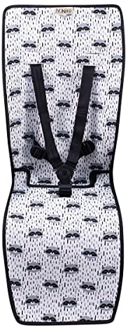 JYOKO KIDS Sitzauflage kompatibel mit Joolz und Baby Jogger City Mini, City mini GT2, City Mini Zip, City Mini Tour Y Joolz. Aus 100% Baumwolle (Raccoon)