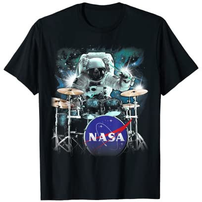 NASA Astronaut Drum Solo In Space Graphic T-Shirt
