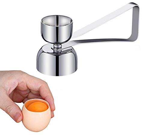 Egg Topper Eggshell Cutter Stainless Steel Egg Cracker Opener Remover for Raw, Soft or Hard Boiled Egg - 2 Size