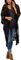 Bsubseach Damen Mesh Lace Beach Kimono Cardigan Open Front Strandponcho Bademode Schwarz
