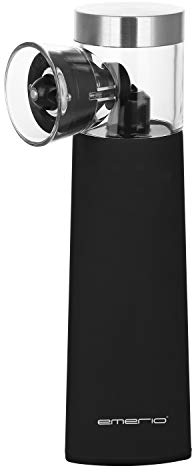 Emerio PM-211798.5 Pfeffermühle, Salzmühle, Gewürzmühle, mit Kippsensor-einfach 90° Kippen und sie startet automatisch, Kunststoff, schwarz