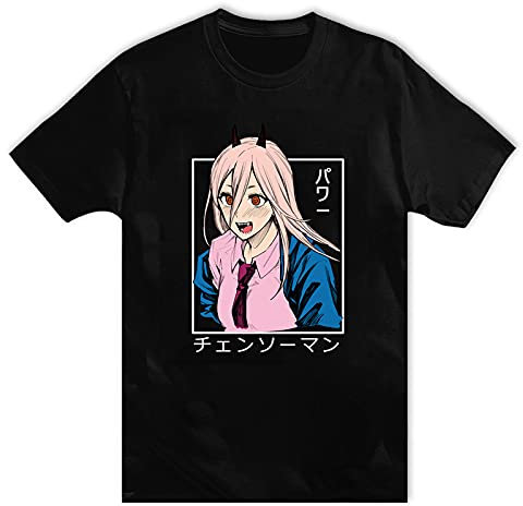 Chainsaw Man T-Shirt Summer Short Sleeve Round Neck Power T-Shirts Chainsaw Man Power T-Shirt Casual Harajuku Pullover for Men Women Teens