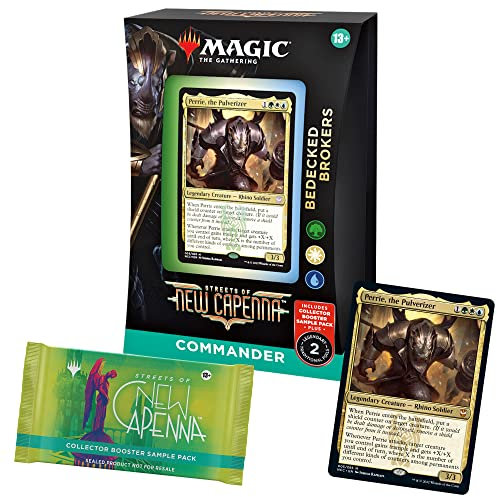 Magic: The Gathering Streets of New Capenna Commander Deck Bedecked Brokers + Collector Booster Sample Pack