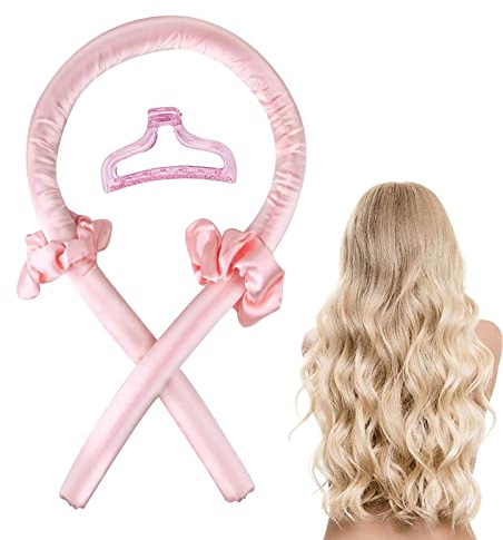 Curling-Band, Heatless curls band, Seidenhaar Lockenwickler, Silk Heatless Curls, Heatless Curling Rod Stirnband, hitzeloses Lockenband aus Seide,DIY-Haarstyling-Werkzeug für mittleres und langes Haar