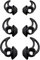 Adhiper Ear Plugs Replacement Silicone Earbuds 6 Pieces Ear Plugs is Compatible for Bose Sports Earbuds True Wireless In-Ear Headphones (Black)
