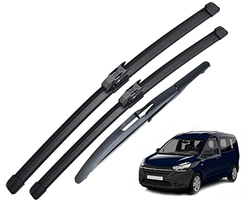 DHWUIASF Scheibenwischer Vorne Und Hinten Wischerblätter Für Renault Für Dacia Für Dokker 2016 2017 2018 2019 2020 Windschutzscheibe Windschutzscheibe Fenster 22 16 10