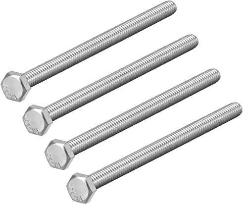 PATIKIL M8x150mm Esagonale Bulloni, 4pz 304 Acciaio Inox Acciaio Esagono Vite Bulloni