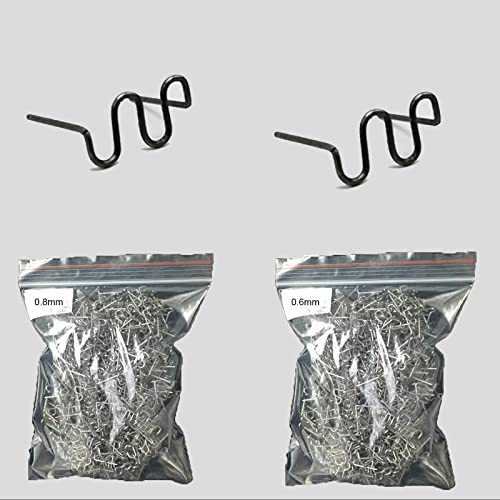 0.6/0.8mm Grapas Onduladas,1000pcs Parachoques automático plastico Soldadura Reparar Grapadoras calientes,Grapas de Onda Precortadas,grapadoras de plástico para reparación de autos, Grapas calientes