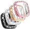CHANCHY 4 Pack Kompatibel mit Fitbit Versa 4 Displayschutzfolie Hülle, Weiche TPU Vollschutzhülle Cover Bumper Bling Kristall Diamant Rahmen für Fitbit Versa 4 Smart Watch,