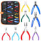 Keadic 8Pcs 4.5” Jewelry Pliers Set Contains Round Nose Pliers, Needle Nose Pliers, Bent Nose Pliers, Wire Cutters, Crimping Pliers, Nylon Pliers, End Nippers, Bail Making Pliers for Jewelry Making