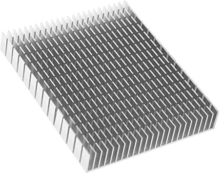 Aluminium-Kühlkörperkühlung, 150 X 120 X 20 Mm/5,91 X 4,72 X 0,79 Zoll, Passive Kühler für Leiterplatten und Chip-Kühlkörper (Weiss)