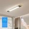 Modern LED Smart Ceiling Light,72cm Flush Mount Ceiling Lamp, (5-40) x2W Dimmable Linear Metal Ceiling Chandelier Light Fittings for Living Room Bedroom Dining Room Office Hallway Closet Aisle