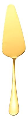 Pelle à gâteau dentée en acier inoxydable pour pizza, fromage, dessert, tarte, pâtisserie, beurre - Grattoir - Doré