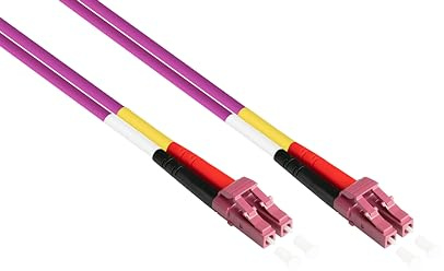 Kabelmeister OM4 LWL Kabel - DUPLEX - Stecker LC an LC - Multimode 50/125-40/100-Gigabit/s Ethernet - Lichtwellen-Leiter, Glasfaser-Kabel, Patchkabel - 7,5 m