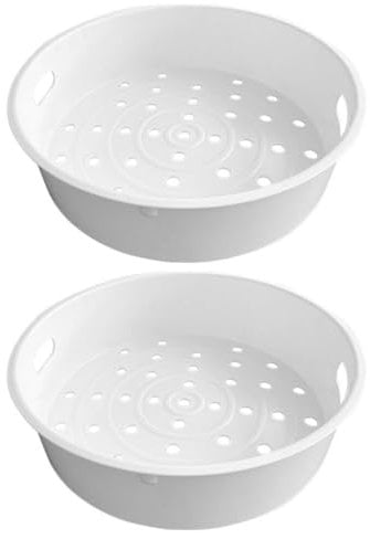 Luxshiny 2pcs Plastic Steamer Basket for Electric Rice Cooker Heat-Resistant Kitchen Cookware High-Temperature Safe Steam Rack for Meat and Vegetables Easy to Clean Cooking Accessory