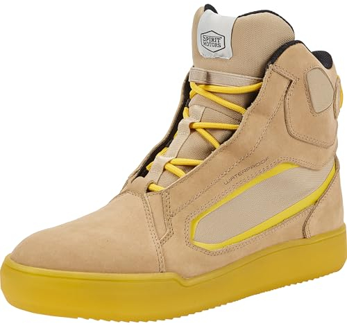 Spirit Motors Jack Tech WP Motorradschnürstiefel kurz - Wasserdicht, Atmungsaktiv und Komfortabel - Hartschalenverstärkung und Reflektoren