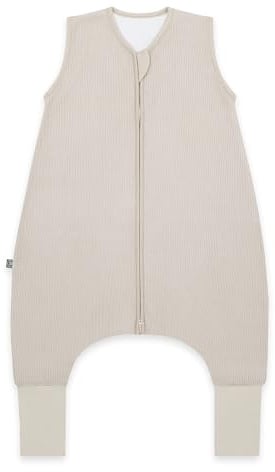 emma & noah Baby Schlafsack mit umschlagbaren Füßen 2.5 TOG, Strampelsack für den Herbst und Winter, Bio-Baumwolle, OEKO-TEX Zertifiziert, Ideal für aktive Kinder