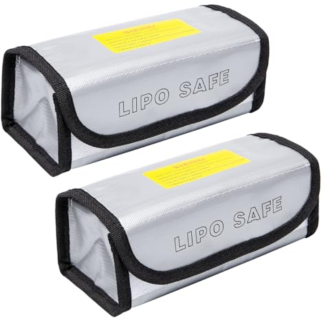 Bofanze Lipo Safe Bag 2 Stück Lipo Bag Explosionsgeschützte Akku Tasche Feuerfest Lipo Batterie SafeBag Klein Lipo Tasche feuerfest lipo Akku Safe Bags Explosionsgeschützte Lipo Guard-Bags