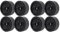 SICOSALT 8 Stück Metall 1,9 Beadlock Rad Felgen Nabe für Axial Scx10 90046 Trx4 D90, Schwarz