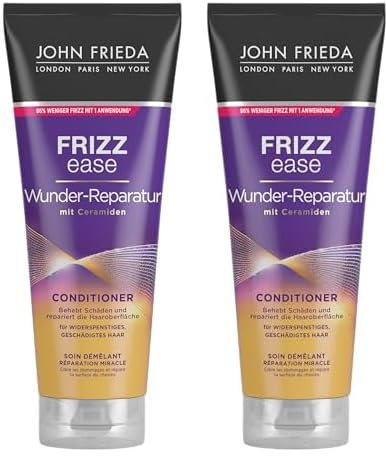 John Frieda Wunder Reparatur Conditioner - Inhalt: 250 ml - Sofort-Reparatur, Geschmeidigkeit & Schutz - Mit Argan-, Kokosnuss- & Moringa-Öl (Packung mit 2)