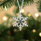 Personalisierter Schneeflocken Weihnachtsbaumschmuck Projektions Weihnachtsbaumanhänger Fotogeschenke für Weihnachten (Silber)