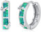 ZIPPICE Grün Opal Ohrringe 925 Sterling Silber Schmetterling Creolen Klein Schmuck Geschenke für Damen Frauen Ehefrau Mädchen