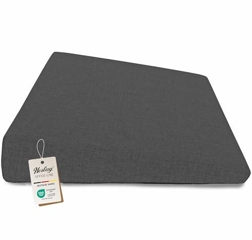 Herlag Keilkissen Stella 37x33x7/2cm | Ergonomisches Sitzkissen für Bürostuhl | Ergo-Sitzkeilkissen Büro & Home Office | Bürostuhlkissen für gerades Sitzen | Anti-Rutsch | Waschbar | Anthrazit