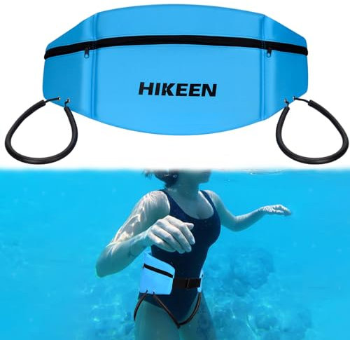 BOOSTEADY Swim Belt for Adults,Water Aerobics Equipment with Fixing Straps and Zipped Pocket,Pool Exercise Equipment for Adults for Pool Exercises and Workouts-Blue