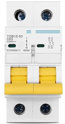 Disjoncteur 2P DC 600 V, fusible unipolaire à courant continu, courbe C, 1 pièce(2P 10A)