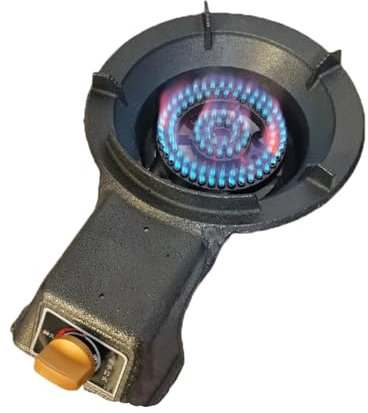 Cuisinière À Gaz De Comptoir, Brûleur Wok À Anneau De Feu 7 KW, Grille De Casserole En Fonte Avec Protection Anti-extinction, Kit Convertible GPL/GN, For Cuisines Domestiques(LPG)