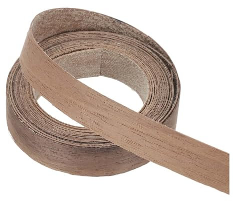 PATIKIL 15mm Black Walnut Edge Banding,3 Meters Wood Veneer Tape Pre-glued Flexible Plywood Edge Banding with Hot Melt Adhesive for Furniture Restoration(10 ft)