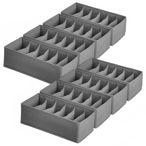 Schubladen Organizer Kleidung - 8 Stück Faltbare Aufbewahrungsbox Ordnungsboxen Kleiderschrank Underwear Organizer Aufbewahrungsbox Unterwäsche Kleiderschrank Organizer für Baby Kleidung Socken Hosen