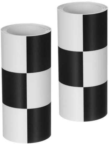 DIYEAH Papel Tapiz Autoadhesivo a Cuadros, 2 Rollos, PVC, Multi, 240 x 10 cm, Borde de Adhesivo Removible para Salpicadero de Cocina, Baño, Armarios