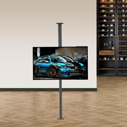 QICBYING Supporto TV Girevole E Inclinabile A Parete - Supporto da Pavimento per TV LCD, Supporto Girevole per Parete Divisoria, Base Girevole per Mobile TV(85-110cm)