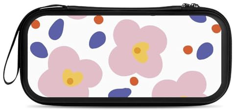Treer Protective Carrying Case for Nintendo Switch 2, Reversible 3D Floral Printed Travel Carry Case Hard Shell Protective Pouch with Carry Handle and 10 Game Cards Storage (Pink)