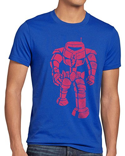 style3 Sheldon Walking Robot Herren T-Shirt, Größe:XXL;Farbe:Blau