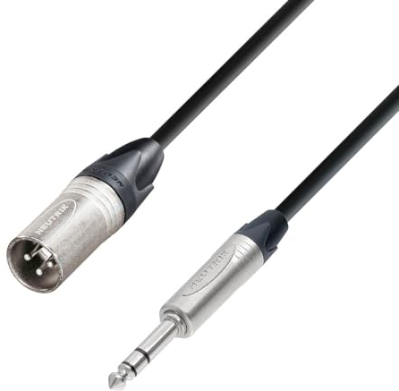 Adam Hall Cables 5 STAR BMV 0150 Cable balanceado | Neutrik® XLR Macho x Jack TRS | 1,5 m