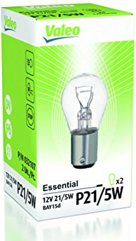 Valeo Halogenlampe Essential 32107 P21/5W 2er-Set | Kompatibel mit: ABARTH GRANDE PUNTO, RITMO, ALFA ROMEO 145, 146, 147, 155, 156, 156 Sportwagon, 159, 159 Sportwagon, 164, 166
