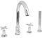Welfenstein 4-Loch Wannenrandarmatur WRA-03 Zweigriffmischer Badewanne