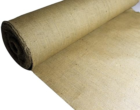 Pandoras Upholstery 10 Metres 15oz Weight 36 Wide Jute Tarpaulin Hessian, Brown