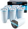 ZeroWater Zero Water 5-Stage 6-Pack BPA-Free Replacement Water Filters for Pitchers Dispensers NSF Certified to Reduce Lead and Other Heavy Metals, 18/8 Stainless Steel, Weiss/opulenter Garten, 6