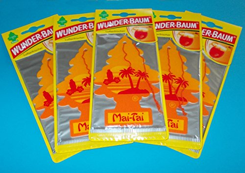 5 x Wunderbaum Lufterfrischer Mai-Tai Exotisch-Herb - 7295