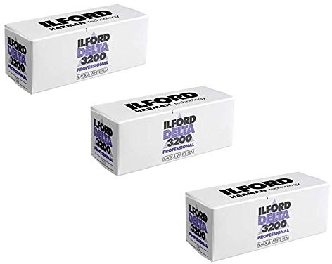 Ilford Delta 3200 Schwarz-Weiß-Film, mittelgroß, 3 Rollen