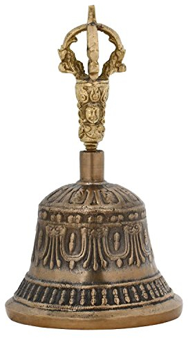 Zap Impex Tibetisches Hand Bell Meditation & Gebet Glocken Dorje, Dorje 15,2 cm