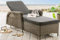 Destiny Gartenliege CASA 202x83x58 cm inkl. Auflage, Polyrattan, Vintage grau