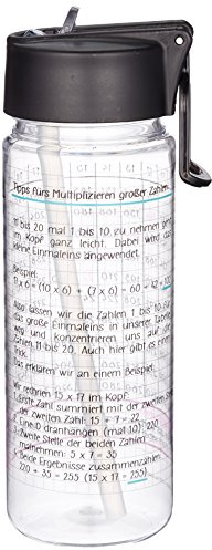 Infinite by GEDA Labels (INFKH) 14340 Tritan Trinkflasche Großes 1x1, Circa 500 ml, Kunststoff, Mehrfarbig, 7,5 x 21 cm