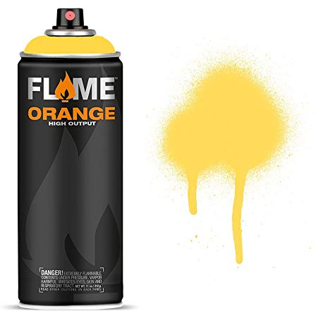 Molotow Flame Orange Spray Paint - Matt Acrylic 400ml Can Cadmium Yellow FO-104