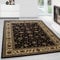 Teppium Kurzflor Teppich Wohnzimmer 200x300 (200 x 290 cm) Schwarz - Vintage Orientteppich Waschbar, Orientalisch Design, Pflegeleicht, Weich - Ideal für Schlafzimmer, Esszimmer und als Küchenteppich