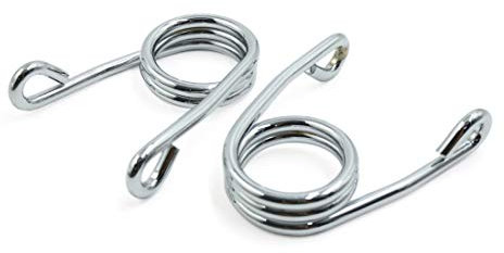 uxcell 2pcs Chrome Plating V Shape Chopper Solo Seat Springs for Harley Davidson